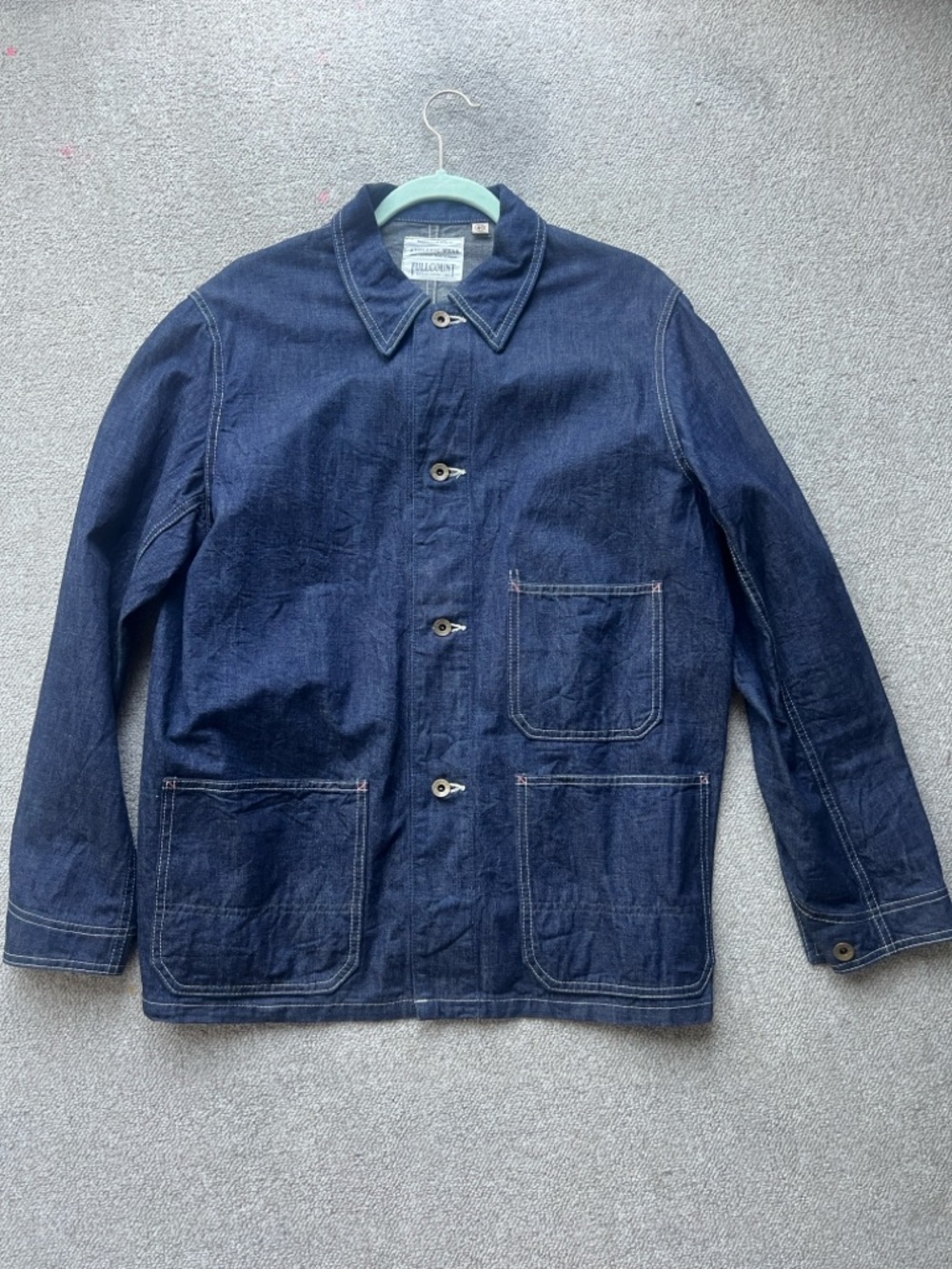 Full Count Denim Chore Jacket - Lightweight Shirt Jacket 10.5 oz